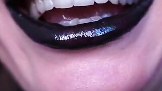 Get Lost in the Mesmerizing Gloss of My Phat, Gothic Lips as I Tease and Kiss You Into Submission