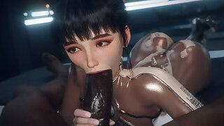 Madruga3d Intense Hardcore Sex: Busty White Woman with Tight Ass Passionately Fucked by Massive Black Cock