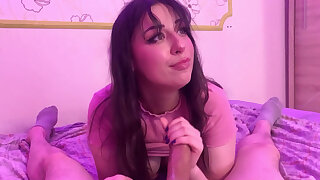 Hot Handjob and Verry Sloppy Blowjob