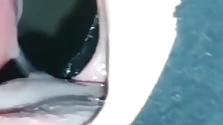 Delicious Cuckold Kiss, Tame Cuckold Takes Milk Together with Wife