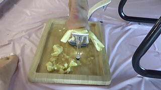 I Crush Bananas with My Beautiful Legs in High Heels