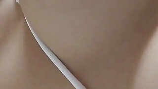 Japanese Girl Continues Exercising in Apartment Even Though Big Tits Stick Out of Bra and Thong Micro Bikini Wedgie Ass