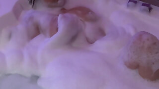 My Beautiful Wife Enjoys the Jacuzzi at the Motel Before Fucking My Friend