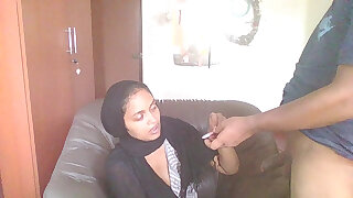 Behind the Scenes of Hijab Office MILF Had a Visitor Neighbor Boy