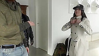 Tiny 46kg Latina Teen Spitroasted By Two Big Cocks - Interracial Fmm Threesome